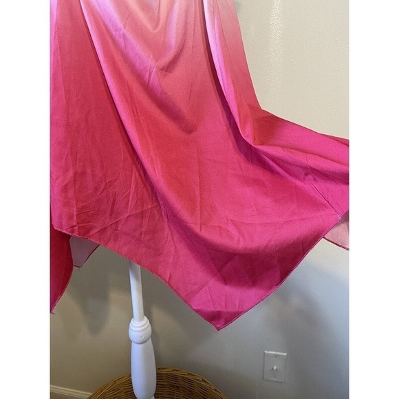 Womens 22 Casual Pink Ombré Spring Summer V Neck Sequence Sleeveless Tunic Top - Picture 5 of 9